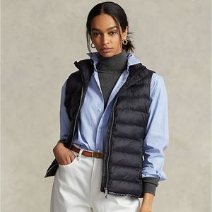 polo quilted vest women's